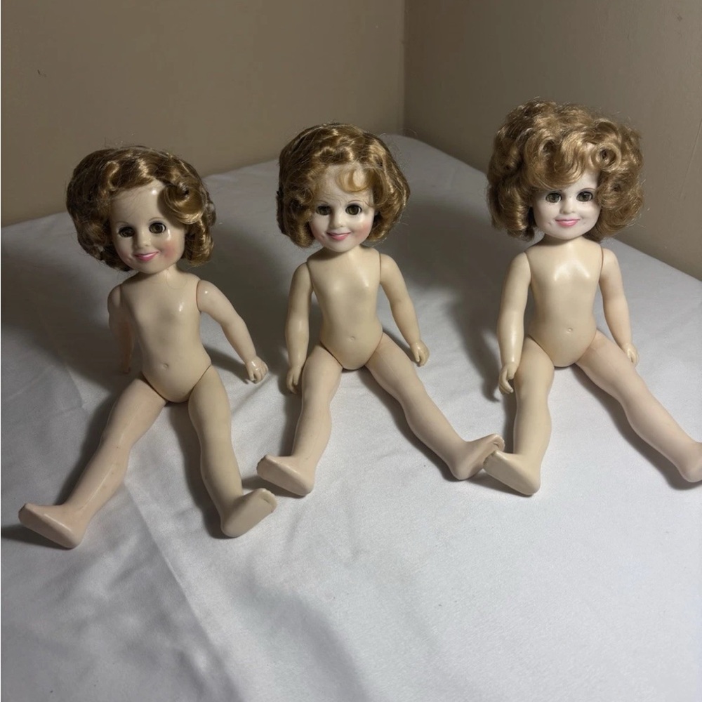Lot Of 3 Vintage 1982 Shirley Temple Dolls 12” Gabriel CBS Sleep Eyes Blonde